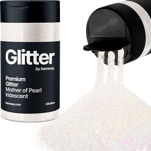 Hemway Mother of Pearl Iridescent Glitter Shaker, 130g Ultrafine Glitter