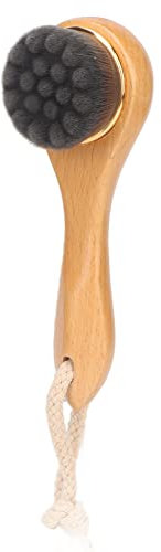 Brosse Nettoyante pour le Visage, Brosse de Nettoyage pour le Visage, Brosse de Nettoyage des Pores en Profondeur, Brosse de Nettoyage des Pores, Manche en Hêtre Manuel, Cheveux