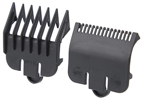 Guías Profesionales para Cortapelos, 2 Guías de Corte de 1,5 Mm y 4,5 Mm, Peines de Repuesto para Cortapelos, Accesorio para Cortapelos (Negro)