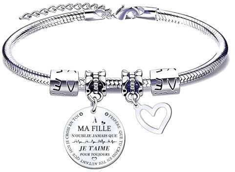 XWXWXW Cadeau Fille Bracelet Charms Bracelets Femme Idee Cadeau Ado Fille Pendentif Bracelets