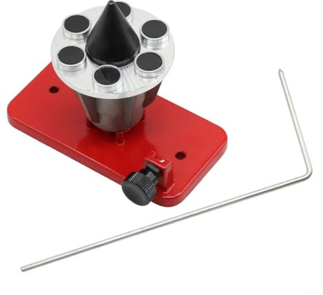 Präzisionsklingen-Auswuchtgerät, magnetische Wandhalterung, universelles Metall-/Aluminium-Design verbessert die Langlebigkeit von Rasenmähern, ersetzt 42-047 339075B, schwarz/rot