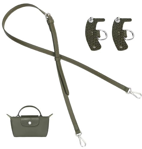 Kompatibel mit Longchamp Le Pliage Mini Schulterriemen Leder Schultergurt mit 1 Paar Lederschnalle