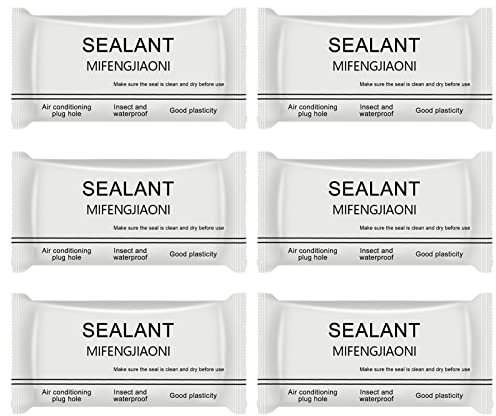 6 Mastic Clay - Leakproof Putty, Waterproof Repair Compound | Quick Fix Sealing Mud, Wall Filler Clay, Air Conditioning Pipe Sealing Putty, Plumbing Pipe Clay Adhesive for Wall Ac Holes