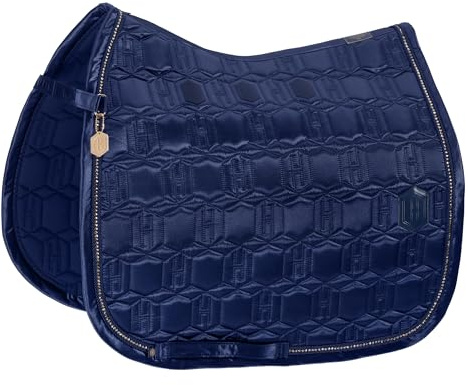 Eskadron Heritage Schabracke Satin Crystal Almond/Black/Trueblue/vintagegreen, Größe:Pony Dressur (PD), Farbe:True Blue