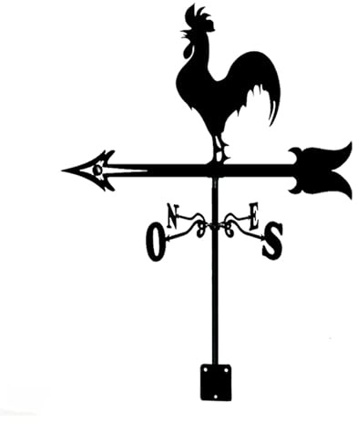 ZTZBFGM Roosters, Hahn-Wetterfahne Eulen-Windfahne Für Den Außenbereich, Dachgarten, Hof, Dekoration, Wetterfahne, Hof, Der Die Windrichtung Anzeigt, 55 X 35 cm