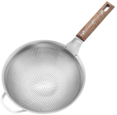 FytStycale Schiumarola in acciaio inossidabile Cucchiaio a fessura Filtrare il colino per alimenti Frittura Ristorante Cucchiaio per schiumarola Cucchiaio per, Grande 47.8 Cm X 27