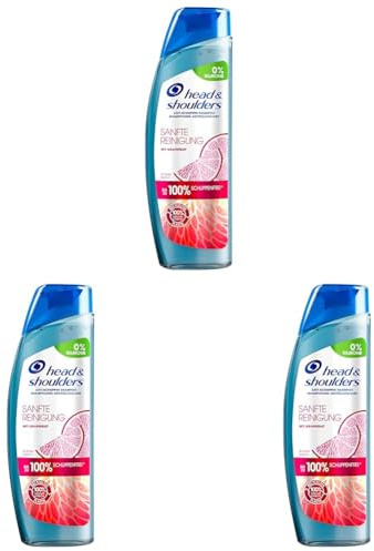 Head & Shoulders Anti-Schuppen Shampoo,Sanfte Reinigung, bis zu 100% Schuppenfrei, Silikonfrei, mit Grapefruit, Haarpflege, Kopfhautpflege, Frischegefühl, 250ml (Packung mit 3)