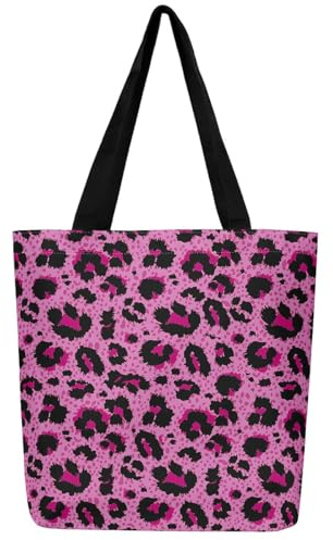 Loussiesd Tiger Leinwand Einkaufstasche Wild Animal Stofftasche für Erwachsene Frauen Männer Ultra Soft Safari Cat Print Tragetasche Wildlife Einkaufsbeutel für Schularbeit Strand Pelz Print