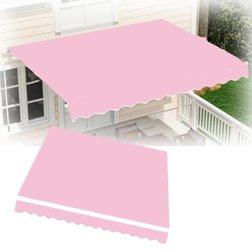 RTVGNSZSJL Replacement Awning Fabric For Yard Balcony Market, Manual Retractable Patio Awning Replacement Fabric, Water-Resistant Replacement Top Cover(Pink,6.5x5ft/200x150cm)