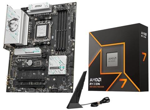 Micro Center AMD Ryzen 7 9700X CPU Processor with MSI B850 Gaming Plus WiFi Motherboard (ATX, AM5, DDR5, PCIe 5.0, M.2 Gen5, Wi-Fi 7, 5G LAN)