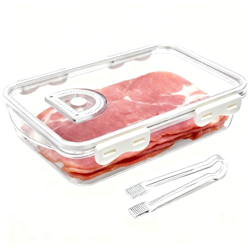 ZoeQide Fiambrera para frigorífico transparente con indicador de fecha y clip