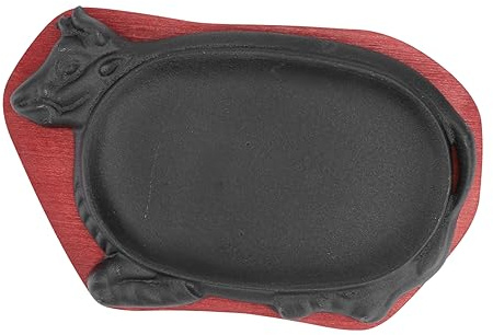 Ciieeo 1pezzi Piastra Per Barbecue Padella Antiaderente Per Bistecche Teglia Per Gas e Induzione Ghisa Riscaldamento Uniforme Cucinare Salsicce e Verdure