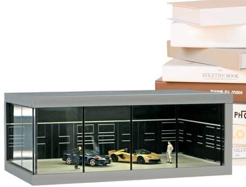 1:64 SCAUER CAR LED -Display -Box - Stapelbares Gehäuse mit transparenter Abdeckung, Mini -Fahrzeugorganisator für Sammler | Showcase -Schrank für Diecast -Modelle mit Beleuchtungsfunktion, Compact St