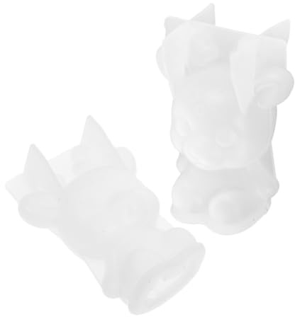AKOOSY Moule Silicone Flexible Blanc pour Résine Époxy 2pcs, Moule Animal Cerf DIY pour Loisirs Créatifs et Décoration D'atelier