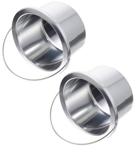 ifundom 2pcs 100mm Aluminum Wax Melting Container for Hair Removal Wax Heater Pot Accessories Suitable for Warmer Machines