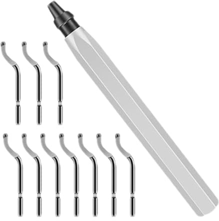 Herramienta de desbarbado para resina | Removedor manual de rebabas con mango ergonómico, para impresión 3D PP con diez cortadores de acero de rápido | Para tubos de cobre PVC Aluminio PP
