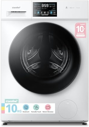 COMFEE' Lavasciuga 10 kg/7 kg, Classe Energetica A/D, 1400 Giri, Vapore Igienico, Motore Inverter Silenzioso, Lavaggio Rapido, Pannello Touch, Wool, Bianco - CFP03ED100W-IT