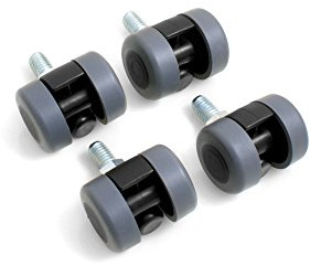 Design61 Roulette double pour meubles avec vis sans tête M10 x 15 mm