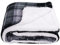 SOCHOW Sherpa Plaid Fleece Throw Blanket, Double-Sided Super Soft Luxurious Bedding Blanket 150cm×200cm, Grey
