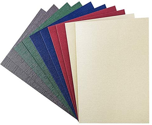 Ideen mit Herz Klappkarten-Set blanko | edel geprägt | 10 Faltkarten (240 g/m²) + 10 weiße Umschläge (120 g/m²) | (PrägungAthen | kräftige Farbtöne, Din B6)