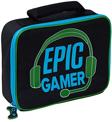 Ultimate Kids Sac à lunch Epic Gamer pour enfants, adolescents, adultes Boîte à lunch de voyage scolaire avec porte-bouteille