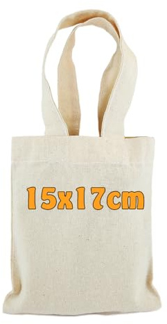 Cottonbagjoe Baumwolltasche Sontje 15 × 17 cm aus 100% Baumwolle (140 g/m²) – Natur – OEKO-TEX® STANDARD 100