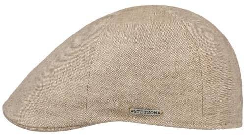 Stetson Texas Schirmmütze Flatcap meliert einfarbig Made in EU Damen und Herren Frühling Sommer