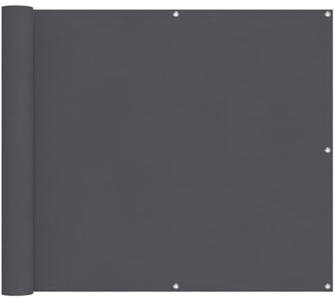 vidaXL Balkon Sichtschutz Bespannung Terrasse Windschutz Sonnenschutz Balkonbespannung Balkonverkleidung Anthrazit 90x500cm Oxford-Gewebe