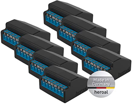heroal Connect RS, nachrüstbare WLAN Unterputz Rollladensteuerung (Smart Home - kompatibel mit Amazon Alexa), 8 Stück