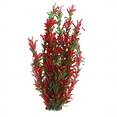 Wzxhew Accessoires pour aquarium - Décoration d'aquarium - Plantes aquatiques en plastique - Fleurs dans un vase (B, taille unique)