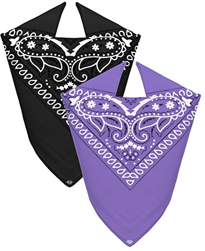 Van Der Rich ® - Set 2 Bandanas aus 100% Baumwolle Halstuch für Herren Damen