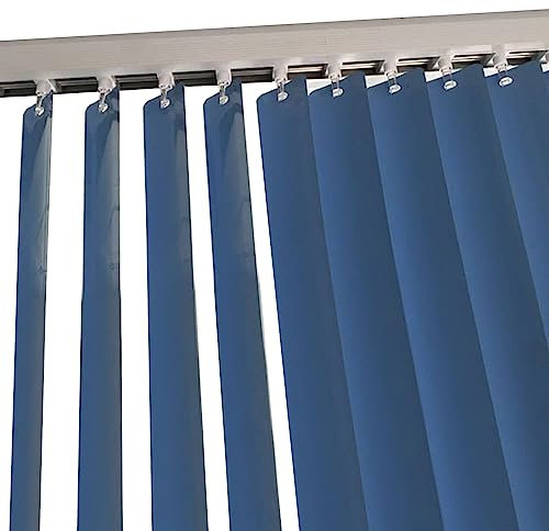 Sh000ad Metall Lamellenvorhänge Vertikaljalousie Verdunkelungslamellen Aluminium Jalousie,Verdunkelungs Rollo,Lichtanpassung Streifenvorhang Schiebegardine Für Fenster/Tür,Anpassbar (60x160cm(WxH))