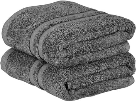 Opel tex 2X Jumbo Bath Sheets Luxury 100% Egyptian Cotton Super Absorbent Quick Dry Large Size Bathroom Soft XL Towels 80 X 140 CMOpal (Charcoal, Cotton)