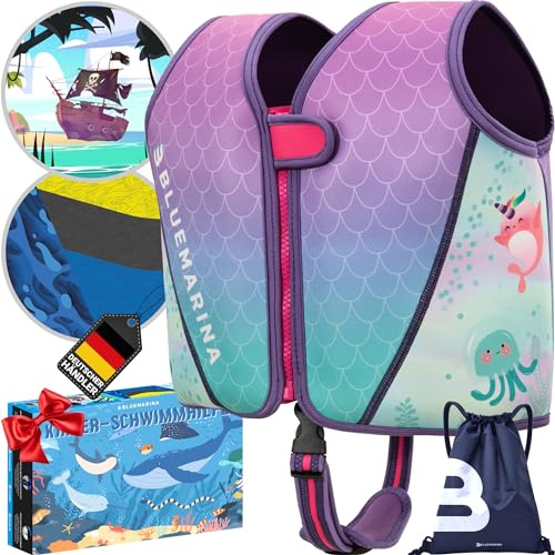 Bluemarina Schwimmweste für Kinder von 1-9 Jahren | Verschiedene Größen von Kleinkind bis Baby | Schwimmlernhilfe | Schwimmhilfe | Schwimmflügel | Schwimmring | Schwimm Weste