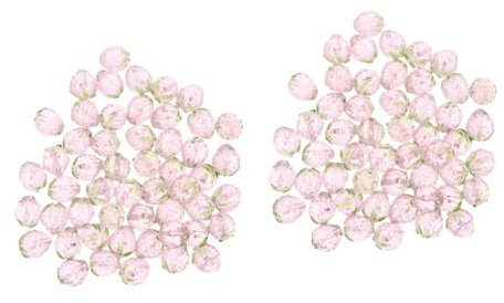 SHINEOFI 100stücke Erdbeerperlen Transparente Kristallperlen Für -schmuck Bastelmaterial Für Armbänder Und Schlüsselanhänger Für Kreative Projekte Leuchtendem