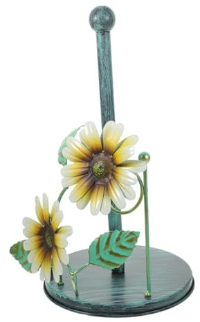 RORPOIR Iron Paper Towel Holder Standing Kitchen Roll Rack Metal Decorative Napkin Holder for Living Room and Bathroom