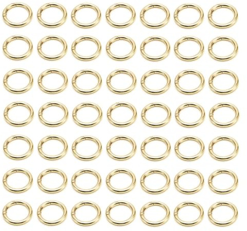 Wanfoou 40 Stück Runde Karabiner, Goldene Schlüsselringe, 20 mm, DIY Handwerk Karabiner
