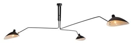 Modern Pendelleuchte Mid Century Duckbill Kronleuchter 3 / 6 Arm Zweig Rohr verstellbare Pendelleuchte Schwarz Schmiedeeisen Metall Deckenleuchte for Restaurant Korridor Schlafzimmer Bauernhaus(D135*H