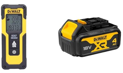 DEWALT DWHT77100-XJ Laser Distance Measurer 30m + DEWALT Battery