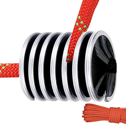 Demsyeq Cepillo de limpieza de cuerda de escalada, herramienta de mantenimiento, cepillo de cuerda de espeleología para limpieza de cables, cepillo de escalada en roca, herramienta de lavado de cables