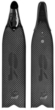 C4 Flossen MB001 – Flossen aus Carbon, Apnoe, zum Tauchen, Flügelhärte 20 – 25 – 30 mit Schuh 250 (Flosse 25 + Soft, 42/43)