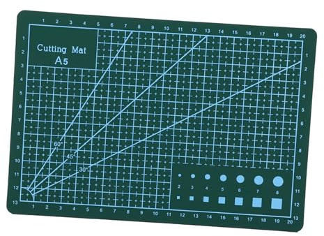 A5 Sturdy PVC Cutting Mat Self Healing Handmade DIY Tool for Cutting Work Table Protection [Crafting Supplies] (Green)
