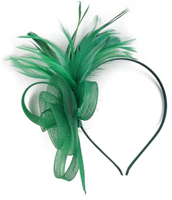 Diadema de tul con flores para mujer, elegante diadema con plumas de los años 20, antideslizante, tocado para eventos formales