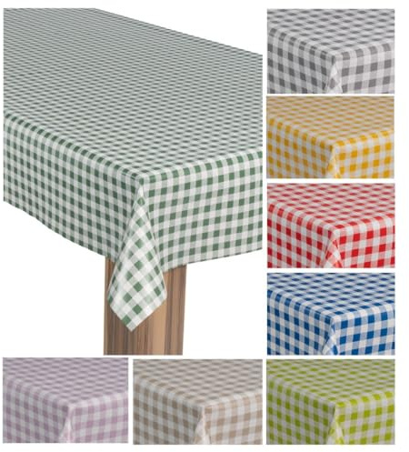 laro Wachstuch-Tischdecke Wachstischdecke Gartentischdecke, Muster:Karo Kariert Dunkelgrün, Größe:100x100