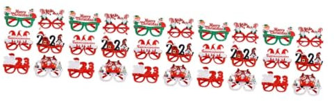KOMBIUDA 30stücke Weihnachtsbrillen Lustige Party-Requisiten Für Festlichkeiten Fotografie Und Weihnachtsfeiern Kreative Accessoires Für Erwachsene