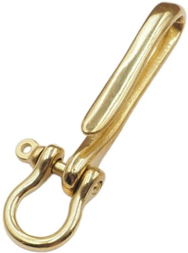 Messing-schlüsselhaken, Schlüsselanhänger, Massiver U-förmiger Goldener Schlüsselanhänger, Fischhaken-design, Robuster Schlüsselanhänger Schäkel, Taschenclip Für Autoschlüssel, Geldbörse, Zubehör