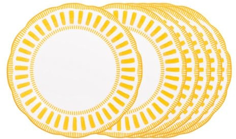 Table Passion - Assiette creuse Napoli jaune 22 cm (lot de 6)