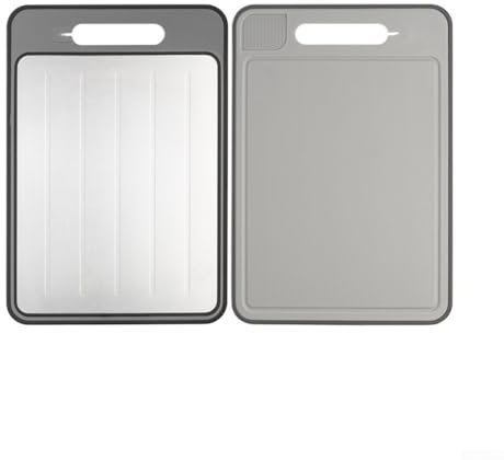 Schneidebrett aus Aluminium zum Hacken und Auftauen vereinfacht die Zubereitung von Mahlzeiten (grau)