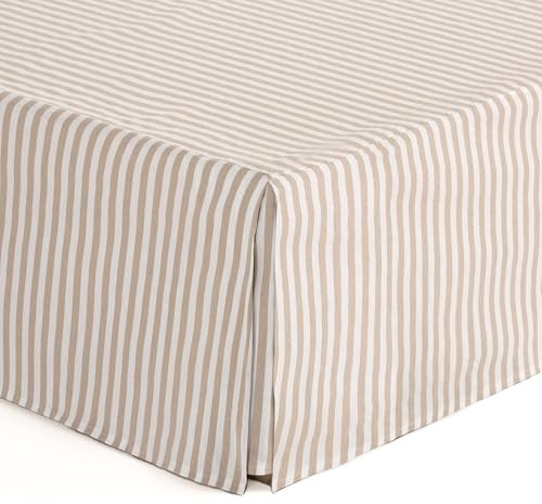 Housse de canapé 160 x 190/200 cm Housse sommier lit 160 cm - Couleur Rayures Beige