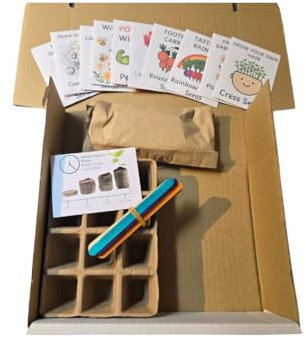 Kids Gardening Kit – Grow Your Own Flowers, Herbs & Vegetables | Children’s Gardening Set with Seeds, Pots, Compost & Markers | Fun Outdoor Growing Activity Gift for Kids